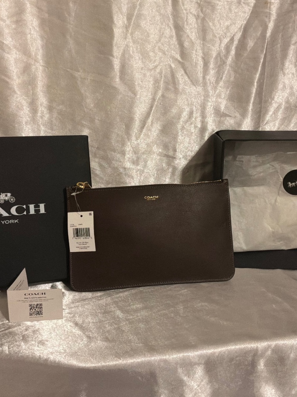 Brand New Coach Brooklyn Pouch – Maple (CZ756) – NWT – Gift Box Included.